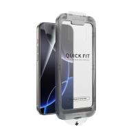 Стекло защитное KEEPHONE QUICK FIT 3D БЕЗ РАМКИ FULL GLUE с автоустановкой GLASS iPhone 16 PRO MAX