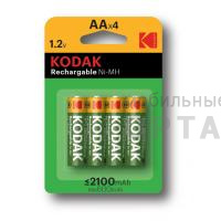 Аккумуляторная батарейка KODAK HR6-4BL (2100 mAh) Pre-Charged   (4/80/640)