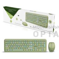 Набор компьютерный клавиатура + мышь мультимедийный Smartbuy 666395 зеленый (SBC-666395AG-G) (1/10)