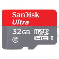 Карта памяти 32 Гб MicroSD SanDisk Class 10 Ultra Light UHS-I  (100 Mb/s) без адаптера