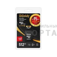 MicroSDXC  512GB  Digoldy Class 10 Extreme Pro UHS-I U3 (95 Mb/s) + SD адаптер